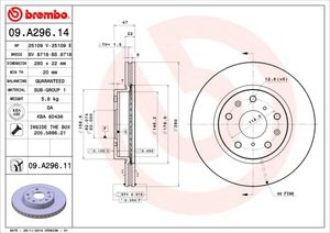 Remschijf BREMBO, Remschijftype: Binnen geventileerd, u.a. für Suzuki, Fiat