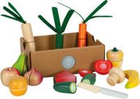 Houten Fruit- en groenteset - snijdbaar met klittenband Houten Fruit- en groenteset - snijdbaar met klittenband