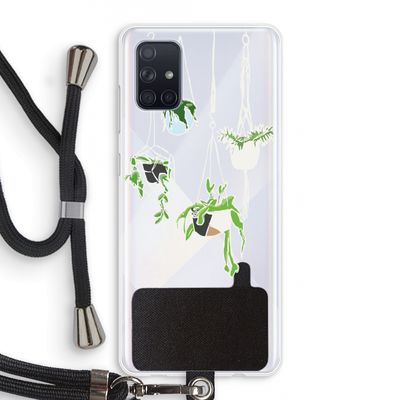 Hang In There: Samsung Galaxy A71 Transparant Hoesje met koord