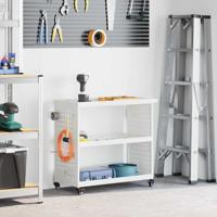 Gereedschapswagen Wit 75 x 35 x 73 cm Poedergecoat staal