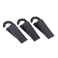 Deurwig set van 3x - kunststof - anti-slip - 13 x 4 cm - deurstopper