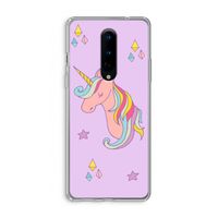 Roze eenhoorn: OnePlus 8 Transparant Hoesje