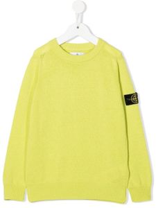 Stone Island Junior sweat à patch logo - Vert