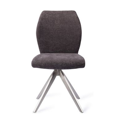 Jesper Home Ikata eetkamerstoel Almost Black turn steel