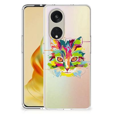 OPPO Reno8 T 5G Telefoonhoesje met Naam Cat Color OPPO Reno8 T 5G Telefoonhoesje met Naam Cat Color