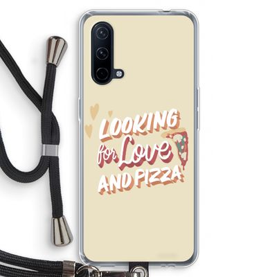 Pizza is the answer: OnePlus Nord CE 5G Transparant Hoesje met koord