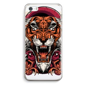 Tiger and Rattlesnakes: iPhone 5 / 5S / SE Transparant Hoesje