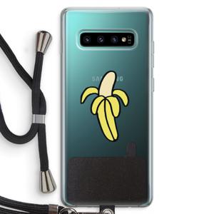 Banana: Samsung Galaxy S10 Plus Transparant Hoesje met koord