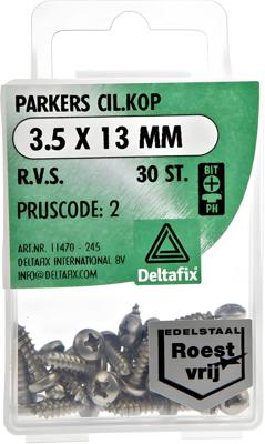 Parkers ck 3,5x13mm rvs 30st - Deltafix