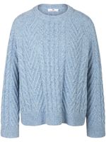 Trui structuurpatroon Van Peter Hahn blauw - thumbnail