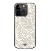 iPhone 13 Pro hybride hoesje - Palmy leaves beige