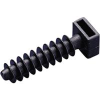 TRU COMPONENTS TC-CHR5203 Kabelhouder 1593020 Bundel-Ø (bereik) 5 mm (max) Met lamellenvoet Zwart 1 stuk(s)