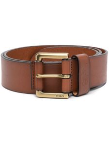 Polo Ralph Lauren ceinture en cuir à logo embossé - Marron
