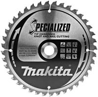 Makita Afkortzaagblad voor Hout | Specialized: Noest/Spijker | Ø 190mm Asgat 20mm 40T - B-40593