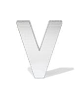 HEMA Discoletter V 10x9x10cm (zilver)