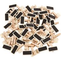 Creativ Company Schoolbord met wasknijpers, afm 4x2 cm, 100 stuk/ 1 doos Creativ Company Schoolbord met wasknijpers, afm 4x2 cm, 100 stuk/ 1 doos