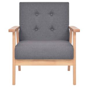 The Living Store Fauteuil Comfort - Fauteuils - 64.5 x 67 x 73.5 cm - Donkergrijs