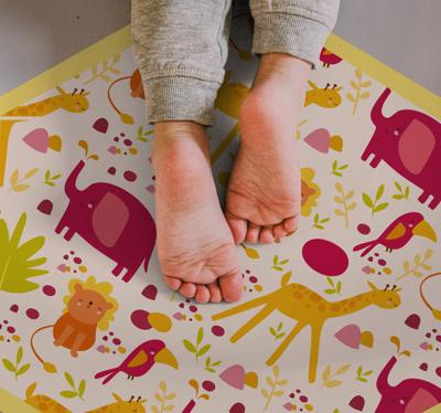 Vinyl vloerkleed Afrikaanse wilde dieren Vinyl vloerkleed Afrikaanse wilde dieren