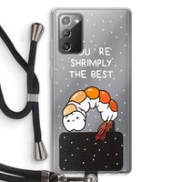 You're Shrimply The Best: Samsung Galaxy Note 20 / Note 20 5G Transparant Hoesje met koord