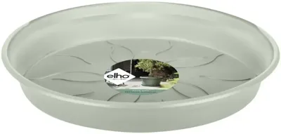 Elho Green Basics schotel 29cm steengroen