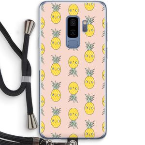 Ananas: Samsung Galaxy S9 Plus Transparant Hoesje met koord