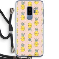 Ananas: Samsung Galaxy S9 Plus Transparant Hoesje met koord