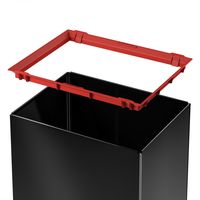 Hailo Abfalleimer Big-Box Swing L 0840-141 Afvalbak 35 l Plaatstaal (b x h x d) 339 x 545 x 260 mm Zwart Met zelfsluitende zwenkdeksel 1 stuk(s) - thumbnail