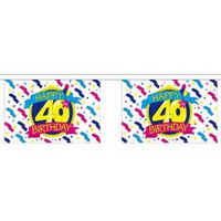 Luxe vlaggenlijn 40e verjaardag 9 meter - thumbnail