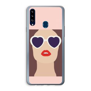 Red lips: Samsung Galaxy A20s Transparant Hoesje