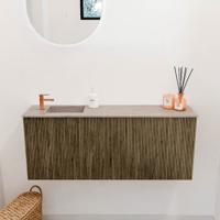 Toiletmeubel Mondiaz Joya Dlux | 100 cm | Meubelkleur Dusk | Faye wastafel Saba Wasbak Links | 1 kraangat