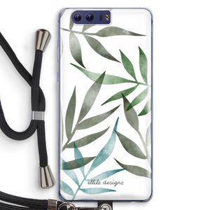 Tropical watercolor leaves: Honor 9 Transparant Hoesje met koord