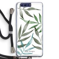Tropical watercolor leaves: Honor 9 Transparant Hoesje met koord