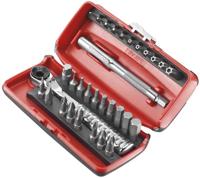 Facom 31-delige set met ultra compacte ratel met bithouder 1/4" - r.pej31pb