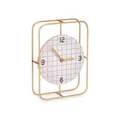 Tafelklok Gift Decor Zwart Hout Geruit (6 Stuks)
