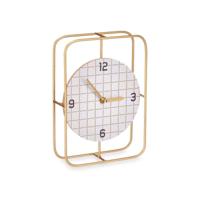 Tafelklok Gift Decor Zwart Hout Geruit (6 Stuks)