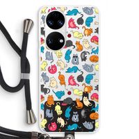 Kleurrijke katten: Huawei P50 Transparant Hoesje met koord