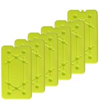Koelelementen 450 gram - 8x - 14 x 25 x 1 cm - geel - Voor koelbox en koeltas