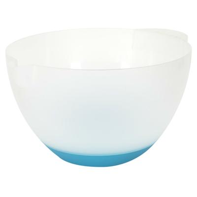 Lily Cook Beslagkom/mengkom - 3 liter - kunststof - transparant/blauw - schenktuit