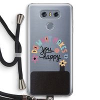 Happy days: LG G6 Transparant Hoesje met koord