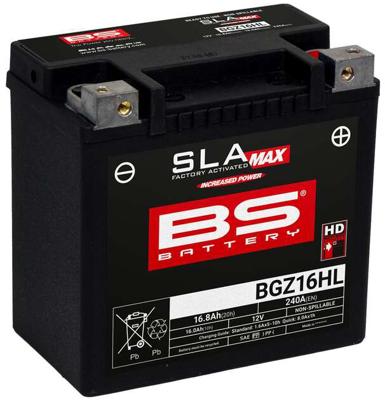 BS BATTERY Batterij gesloten onderhoudsvrij, Batterijen voor motor & scooter, BGZ16HL SLA Max HD