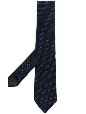 Emporio Armani cravate à imprimé géométrique - Bleu