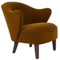 Audo Copenhagen Ingeborg fauteuil donker eiken Grand Mohair 2600