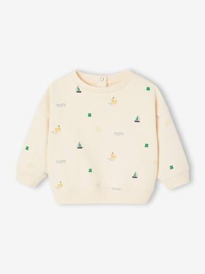 Fantasie sweater voor babyjongens ecru