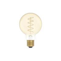 LED Gouden Gloeilamp Carbon Lijn Gebogen Spiraal Filament Globe G80 4W 250Lm E27 1800K Dimbaar - C05 | Creative-Cables | Lamp kopen | Creative-Cables