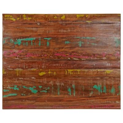 Tafelblad rechthoekig 90x80x2,5 cm massief gerecycled hout