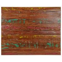 Tafelblad rechthoekig 90x80x2,5 cm massief gerecycled hout - thumbnail