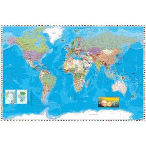 Muur decoratie wereld kaart poster