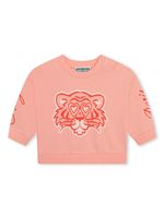 Kenzo Kids sweat en coton à logo imprimé - Tons neutres - thumbnail