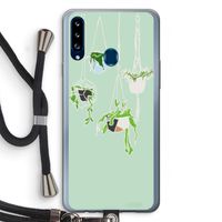 Hang In There: Samsung Galaxy A20s Transparant Hoesje met koord