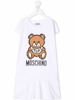 Moschino Kids robe à logo Teddy Bear - Blanc - thumbnail